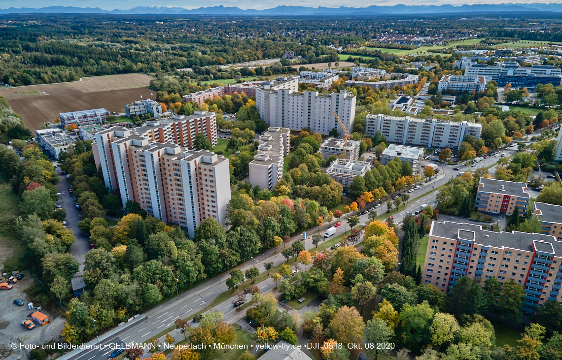 08.10.2020 - Aufstockungsbaustelle Oskar-Maria-Graf-Ring in Neuperlach